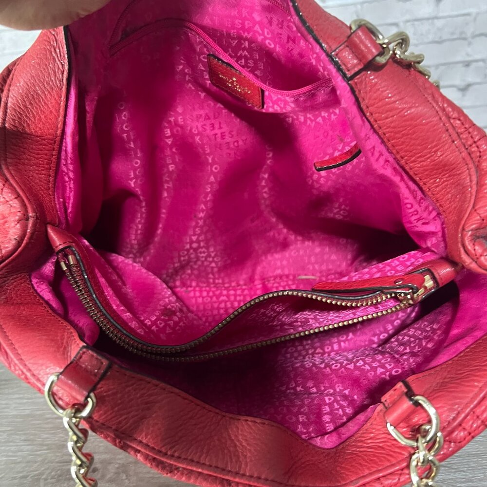 Kate Spade Astor Court Elena Red Quilted Leather Tote #WKRU1482 - Picture 7 of 7